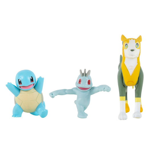 Pokémon Battle Figure Pack Set of 3 - Squirtle, Machop, Boltund