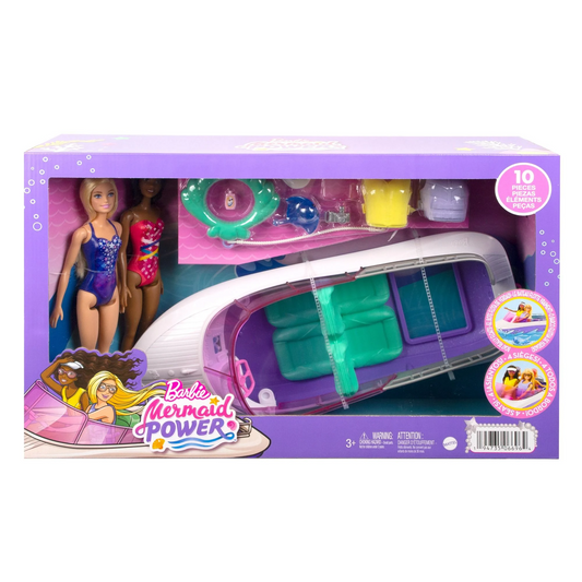 Barbie Mermaid Power Boat and Dolls