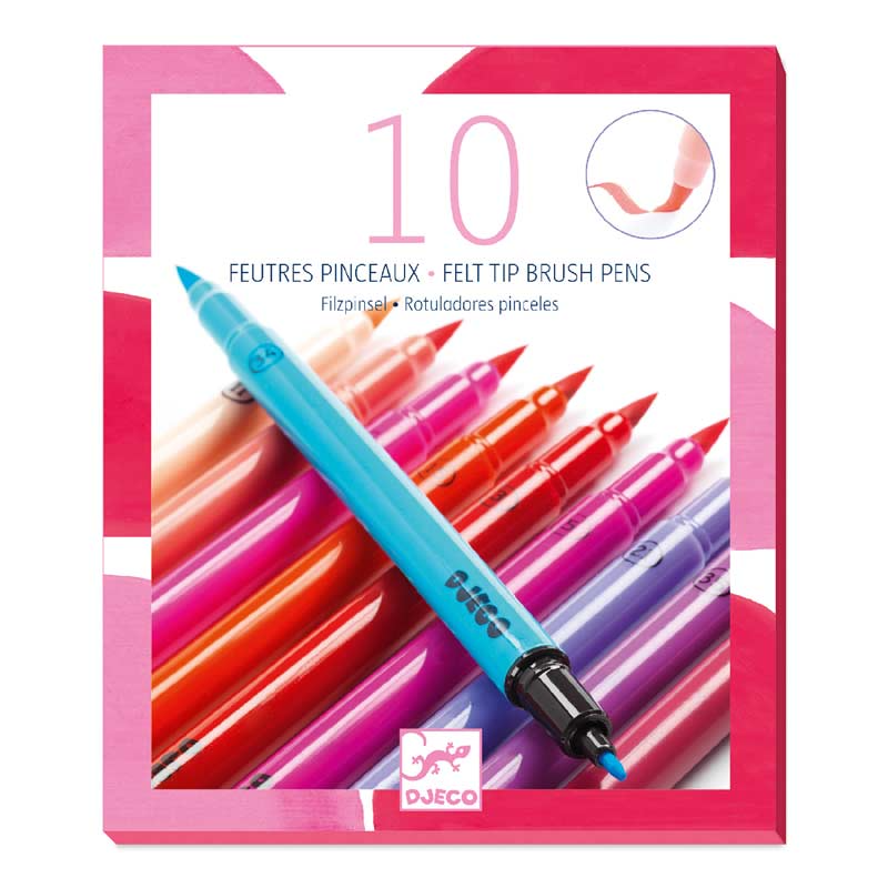 10 Felt Brushes - Sweet - Colours For Older Ones