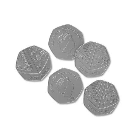 Bag of UK Coins 100 x 50 Pence