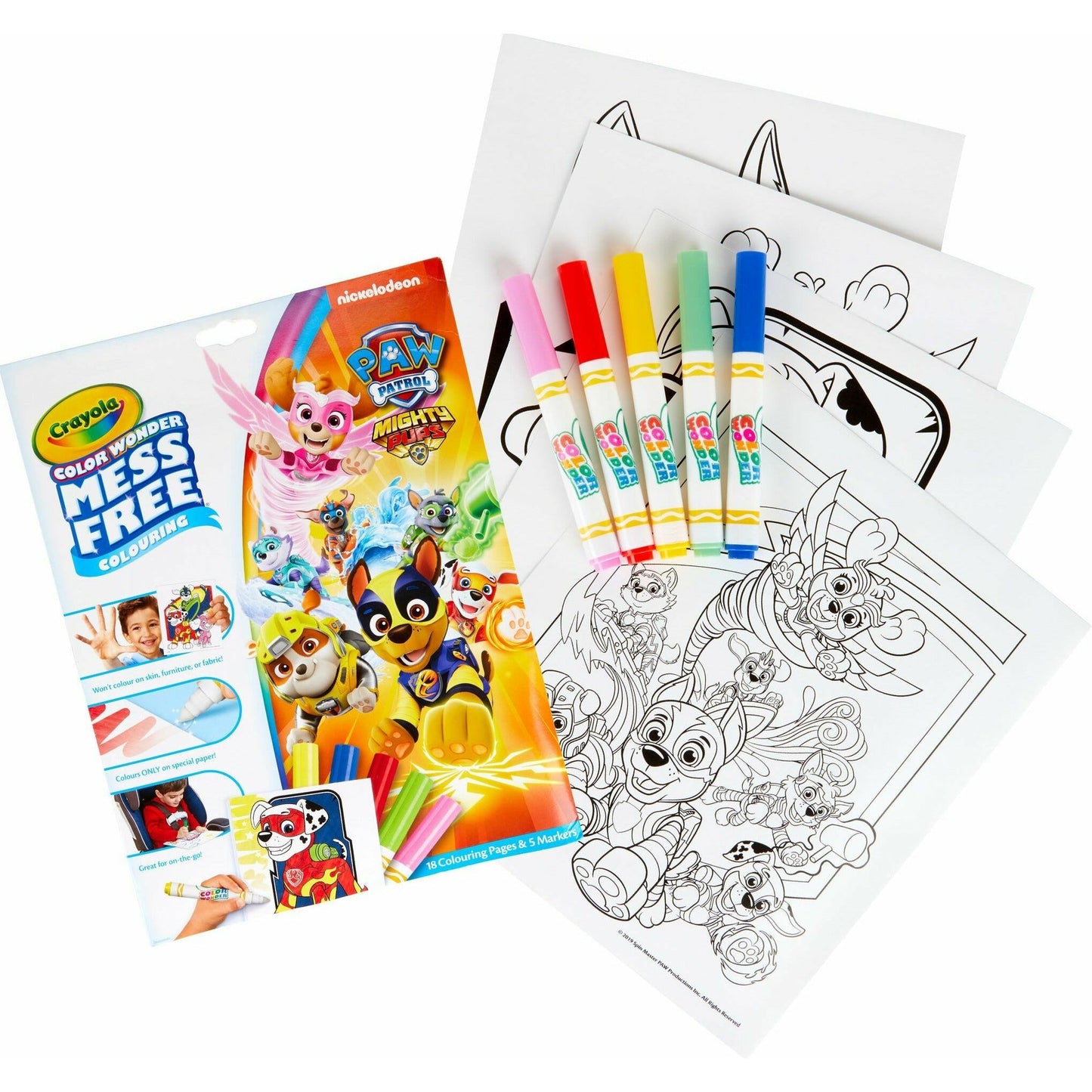 Crayola Colour Wonder Mess Free Colouring: Paw Patrol Mighty Pups