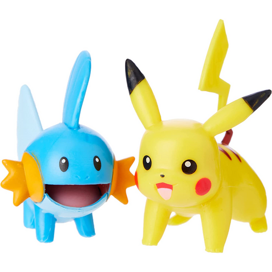 Pokemon Battle Figure Set 3 pack - Mudkip, Pikachu & Boltund