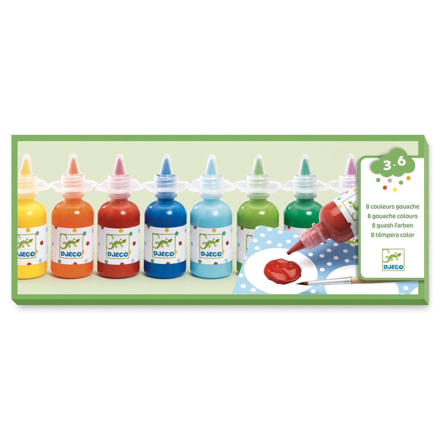 8 Bottles Of Poster Paint - Colours For Little Ones