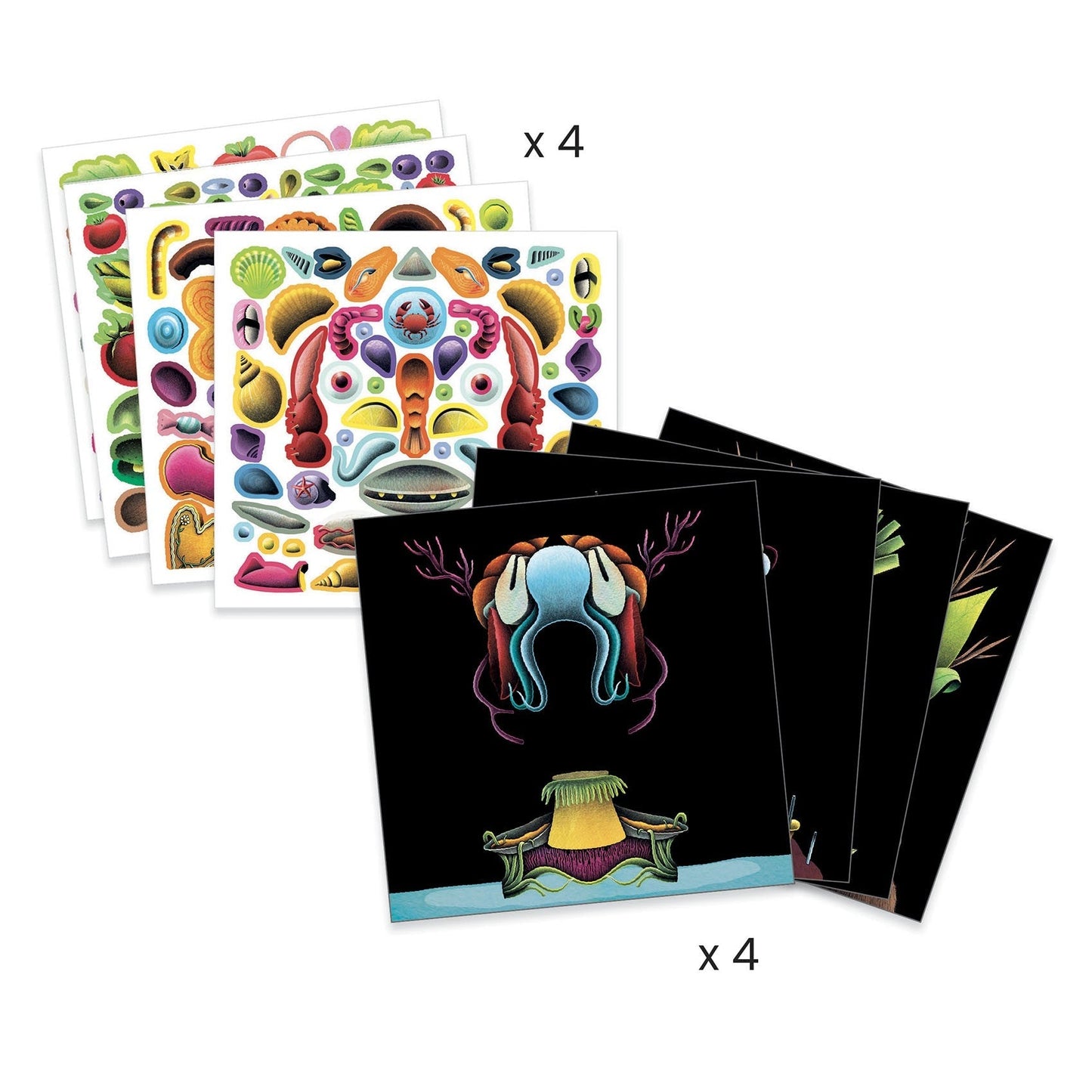 Djeco Design - Collage Activity Set Inspired by - Spring Vegetables