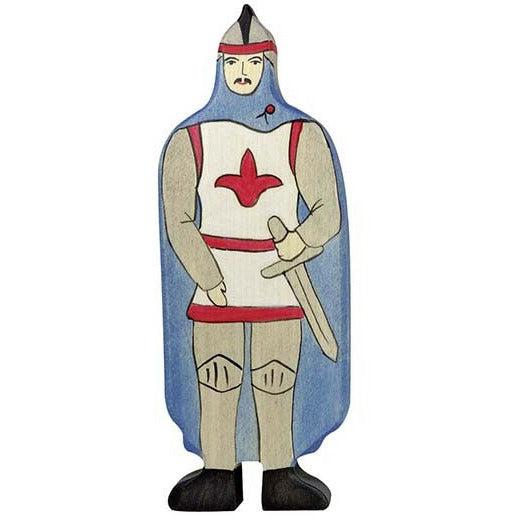 Holztiger Knight with blue cloak Wooden Figure