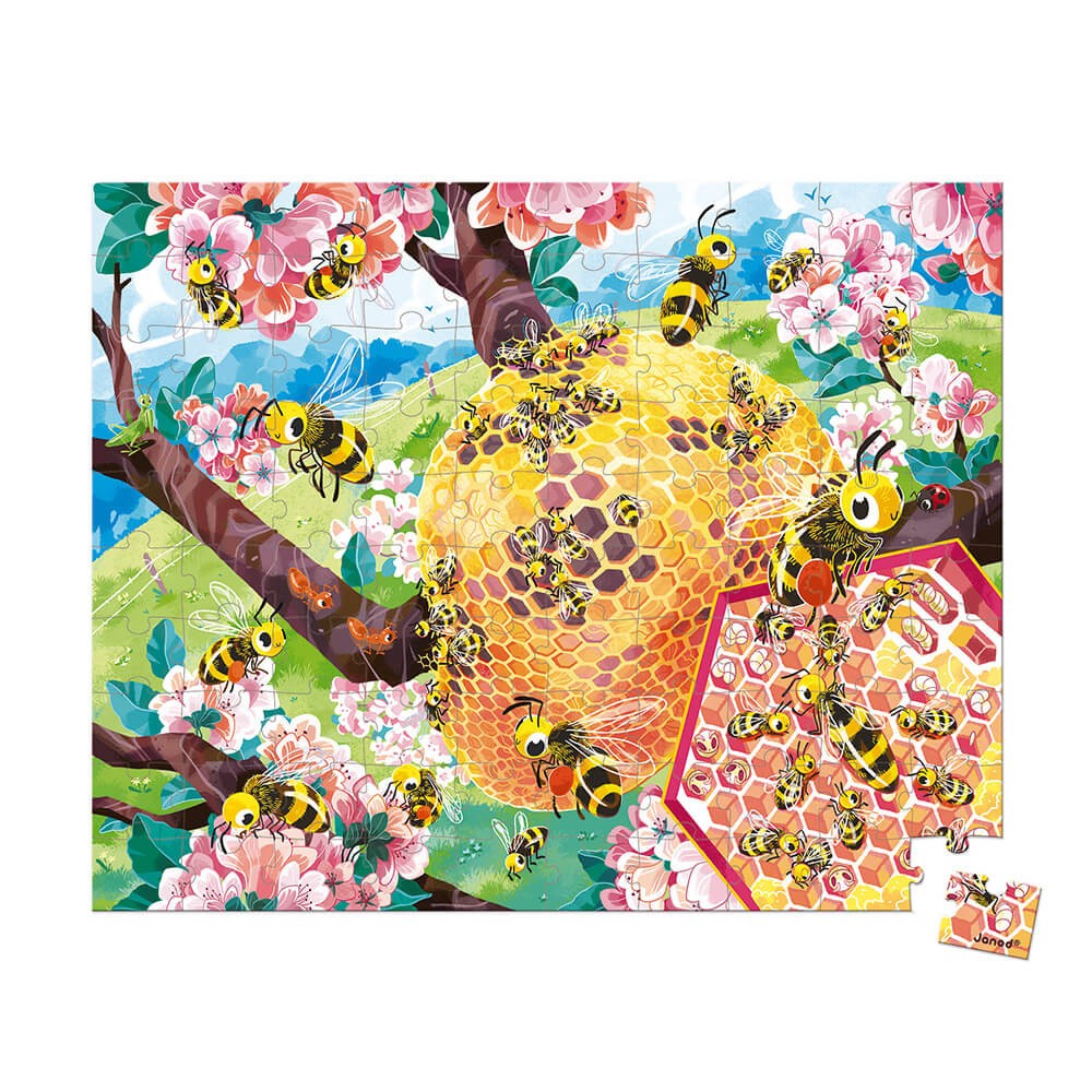 Janod 100 Piece Bee Life Puzzle - in Partnership with WWF®