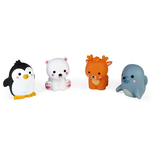 Janod 4 Polar Animals Squirters Bath Toys