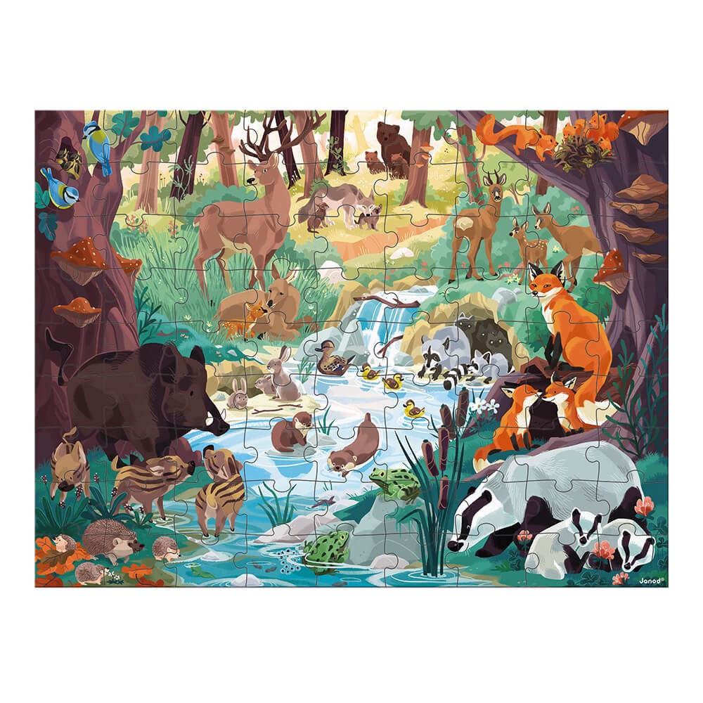 Janod 81 Piece Animal Footprint Puzzle - in Partnership with WWF®