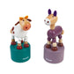 Janod Pocket Cow and Donkey Push Up Puppet