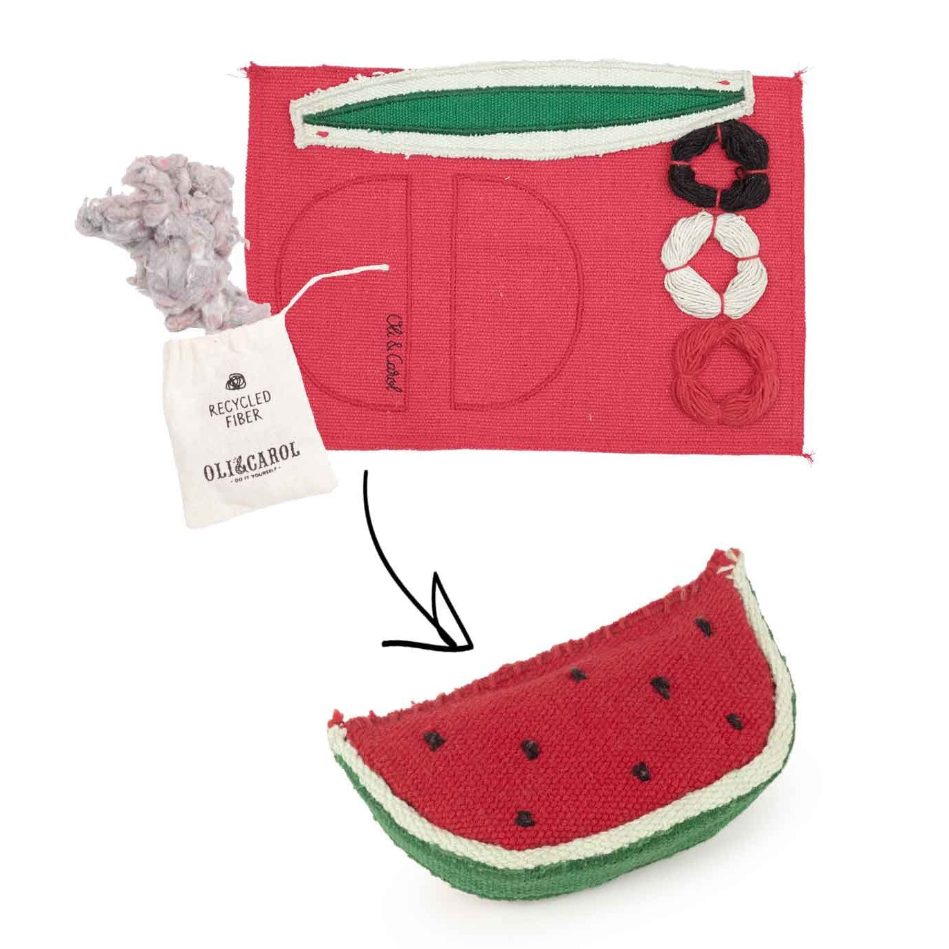 Oli & Carol DIY Sew-Your-Own Wally the Watermelon Craft Kit