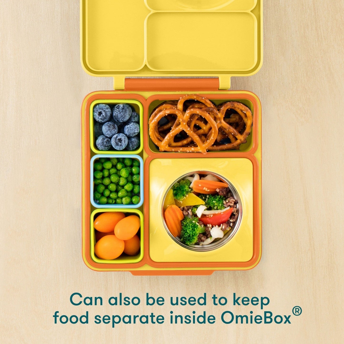 OmieDip Pot for New OmieBox Bento Boxes - Blue-Lime